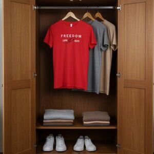 Patriotic Memorial ''Wear Red'' Support Graphic T-Shirt October Theme Unisex-NWT